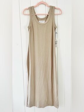 Spiritual Gangster "Cassandra" tank maxi dress in beige, Sz L